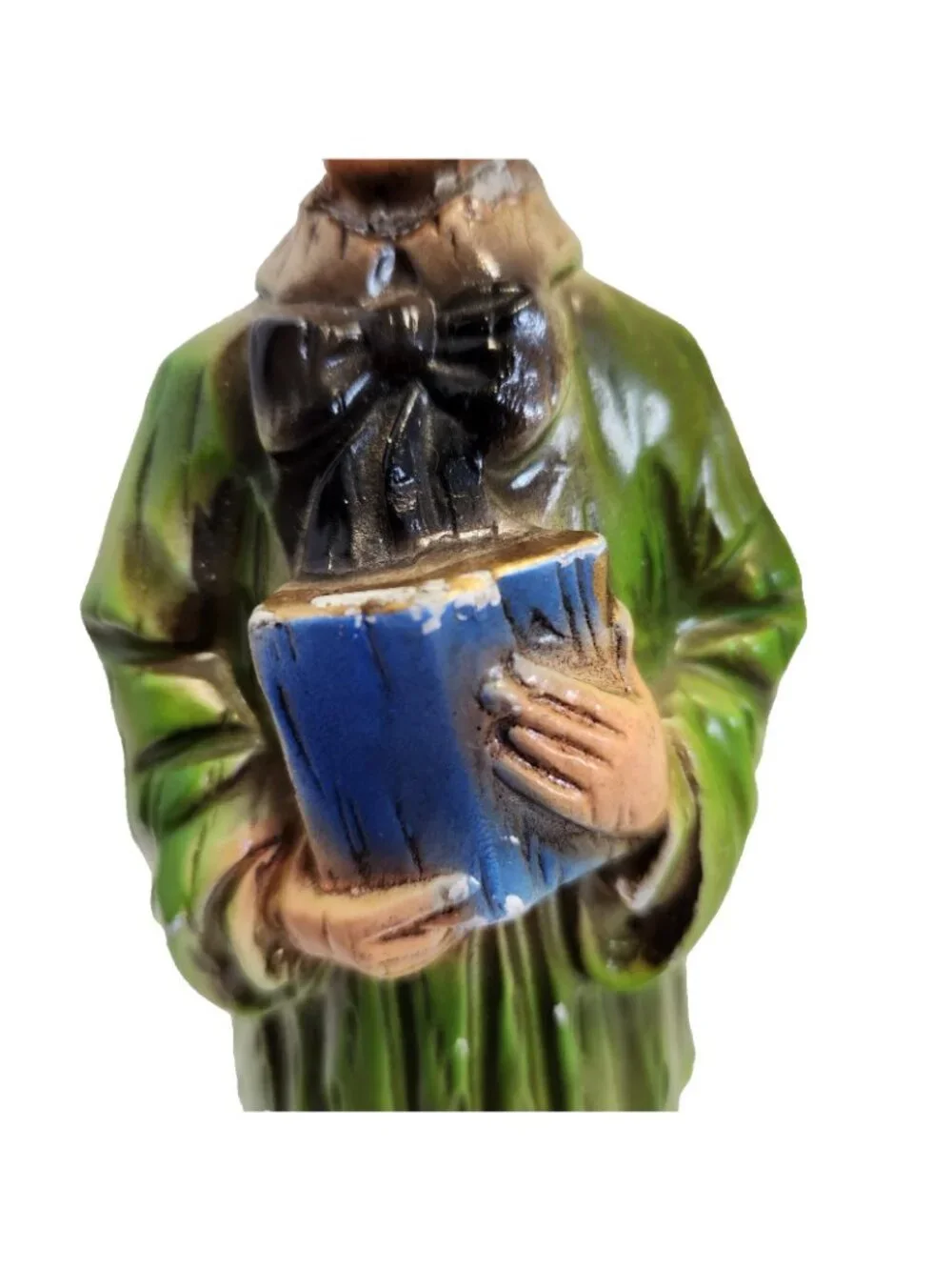 Vintage Japan Christmas Choir Altar Boy Chalkware Plaster Figurine Caroler READ